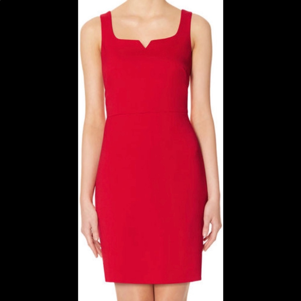 Red slim dress